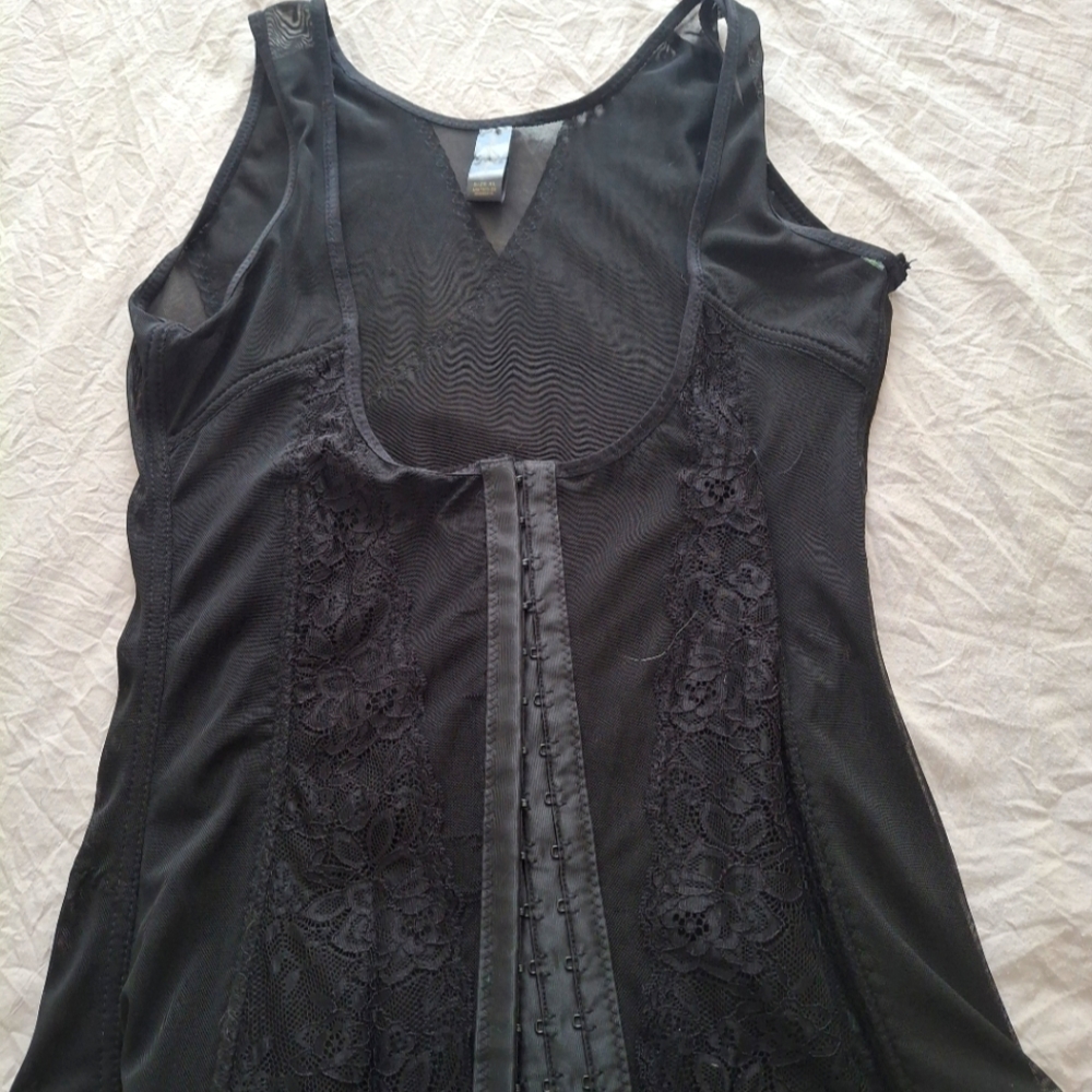 Black Lace Mesh "Corset" Size XL